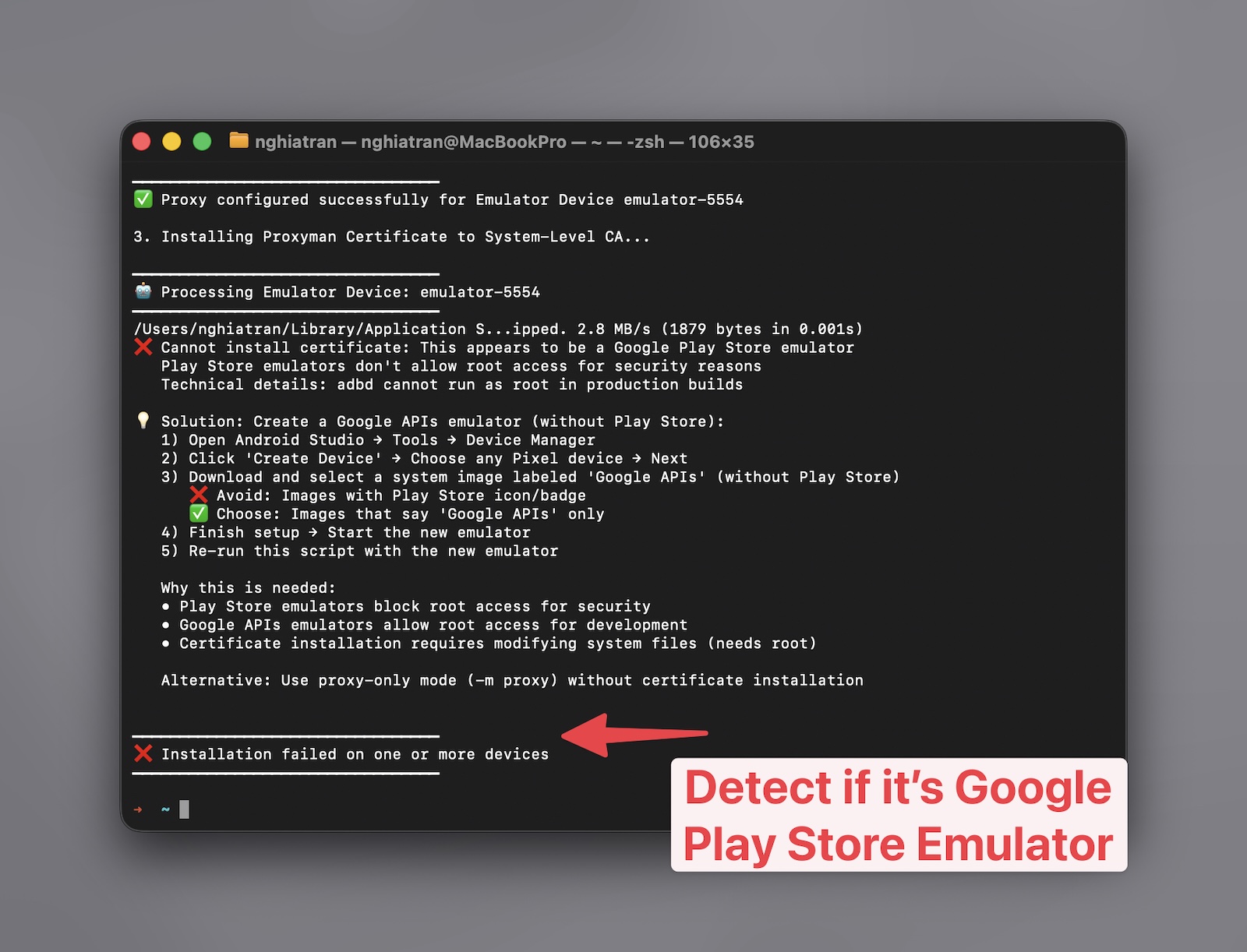 Proxyman captures HTTPS from Android Emulators Google APIs